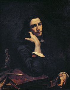 革のベルトを持つ男。アーティストの肖像、c.1846